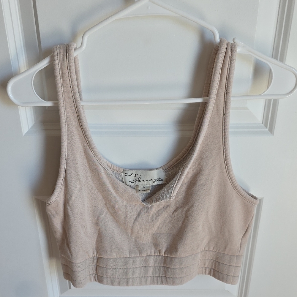 Vintage Havana Pinkish Beige Cropped Sport Tank Top Size Medium